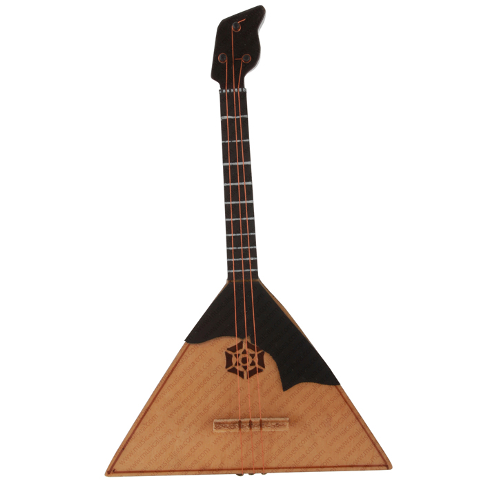 Miniature Wood Russia lute W Case & Stand Musical Instrument Replica Gift 